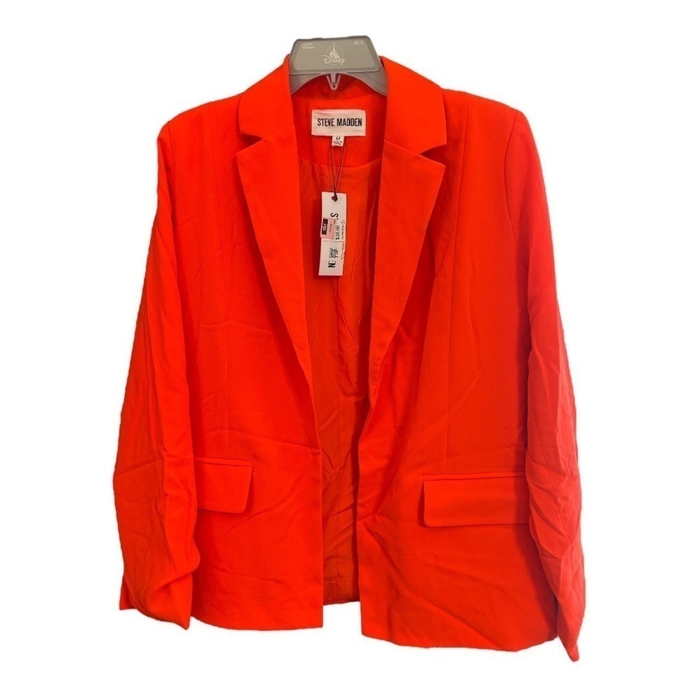 Steve Madden Neon Orange Blazer NWT Size Medium‎ LE1 - Picture 4 of 4